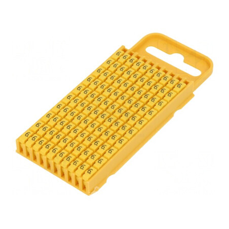 Markere Marcaj 6 poliamidă galbenă 4,3-5,3mm -40-85°C WIC | Electronic-mag.ro | Componente Electronice