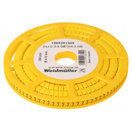 Markere Marcaj PVC galbenă 2 4÷10mm -30÷80°C | Electronic-mag.ro | Componente Electronice