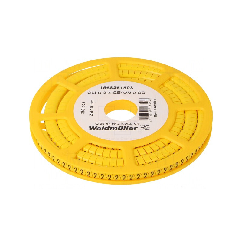 Markere Marcaj PVC galbenă 2 4÷10mm -30÷80°C | Electronic-mag.ro | Componente Electronice
