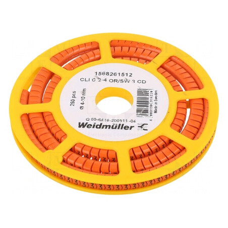 Markere portocalii pentru marcaj 3-4÷10mm PVC -30÷80°C CLI C W 7mm | Electronic-mag.ro | Componente Electronice