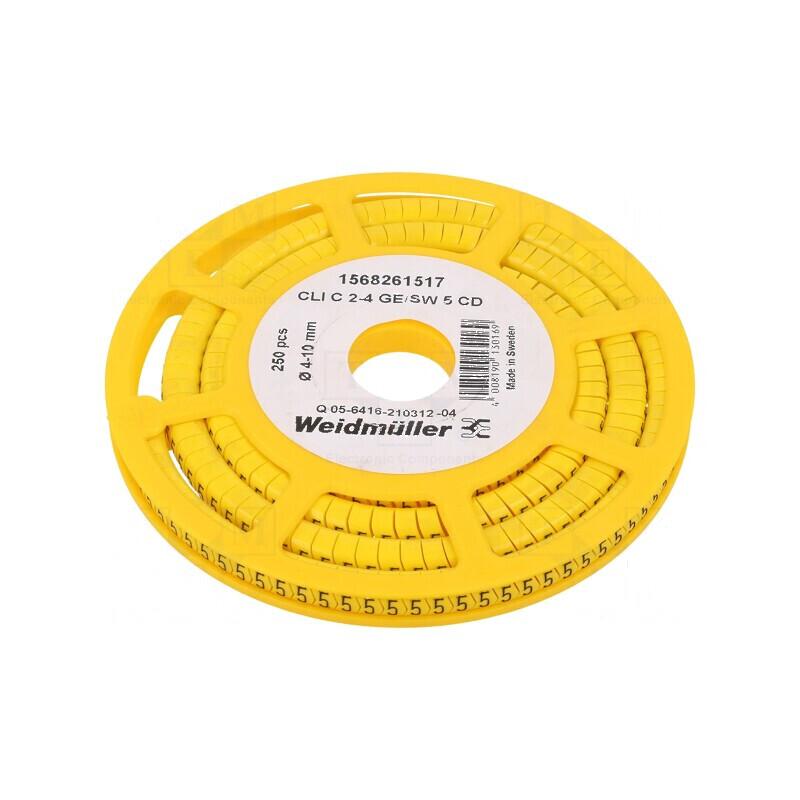 Markere Marcaj PVC Galben 4-10mm, Temperatura -30-80°C | Electronic-mag.ro | Componente Electronice