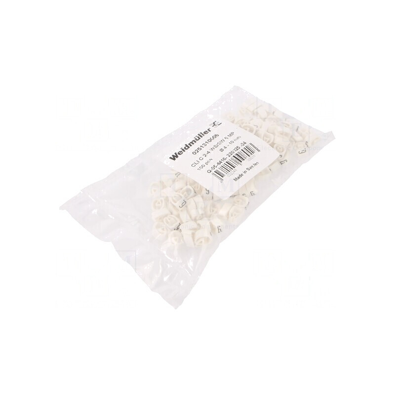 Markere Marcaj PVC Albă 6 4÷10mm Temperaturi -30÷80°C | Electronic-mag.ro | Componente Electronice