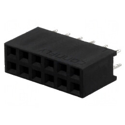 Conector şiruri pini soclu mamă 12 pini 2,54mm THT 2x6 | Electronic-mag.ro | Componente Electronice