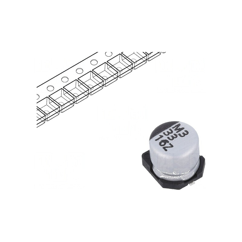 Condensator electrolitic SMD 33uF 16V 6,3x5,7mm low ESR | Electronic-mag.ro | Componente Electronice