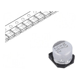 Condensator electrolitic SMD 33uF 25VDC low ESR Ø6,3x5,7mm | Electronic-mag.ro | Componente Electronice