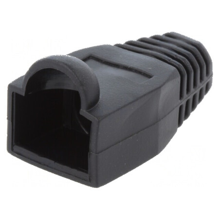 Protecție mufă RJ45 6,5mm neagră | Electronic-mag.ro | Componente Electronice