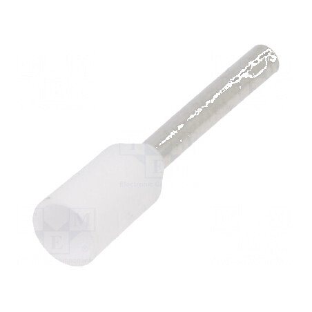 Vârf tub capăt izolată 0,5mm² 8mm cositorit crimpat albă | Electronic-mag.ro | Componente Electronice