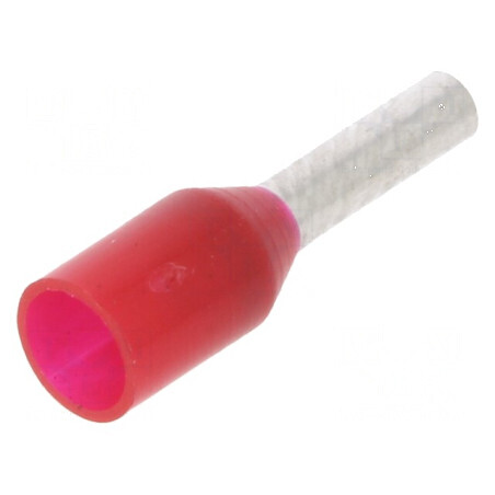 Vârf tub de capăt izolată 1mm² 6mm cositorit crimpat roșie | Electronic-mag.ro | Componente Electronice