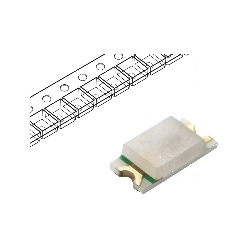 LED SMD 0603 galben-verde 43-80mcd 1,6x0,8x0,7mm 20mA 140° | Electronic-mag.ro | Componente Electronice