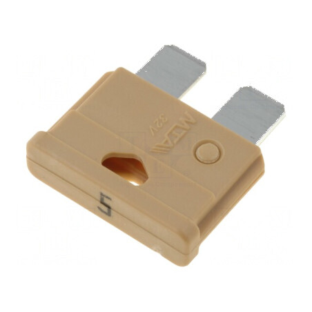 Siguranţă auto 5A 32VDC 19mm UNIVAL | Electronic-mag.ro | Componente Electronice
