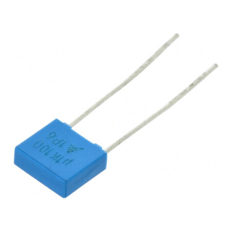 Condensator poliester 100nF 63VAC 100VDC 5mm ±10% THT | Electronic-mag.ro | Componente Electronice
