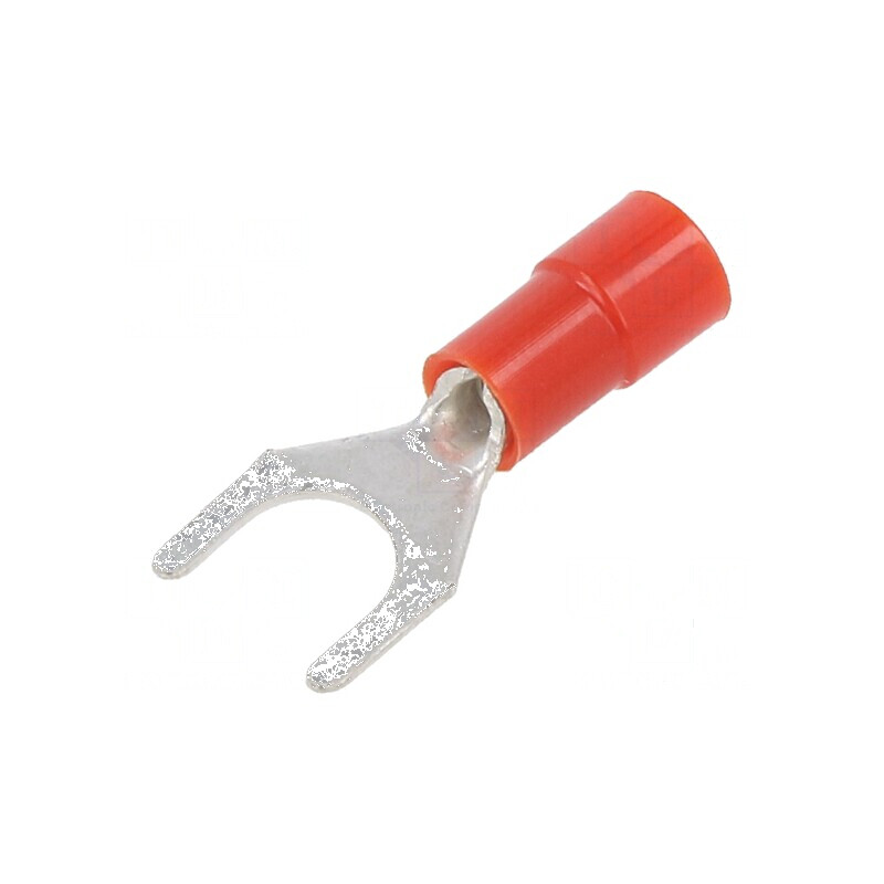 Vârf furcă M6 6,2mm pentru cablu izolat 0,25÷1,5mm² | Electronic-mag.ro | Componente Electronice
