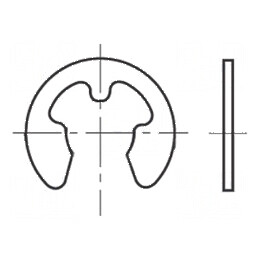 Inel de blocare din bronz pentru arcuri 4mm BN 593 | Electronic-mag.ro | Componente Electronice