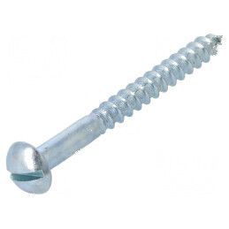 Şurub pentru lemn 4x40mm cu cap buton crestat 1mm oţel zincat DIN 96 | Electronic-mag.ro | Componente Electronice