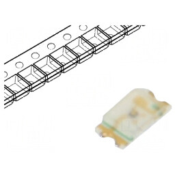 LED SMD 0603 portocalie 40-100mcd 2,2V 20mA 1,6x0,8x0,36mm | Electronic-mag.ro | Componente Electronice