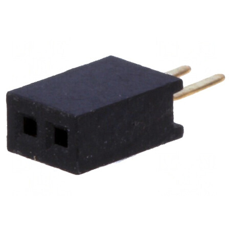 Conector şiruri pini soclu mamă 1x2 1,27mm THT | Electronic-mag.ro | Componente Electronice