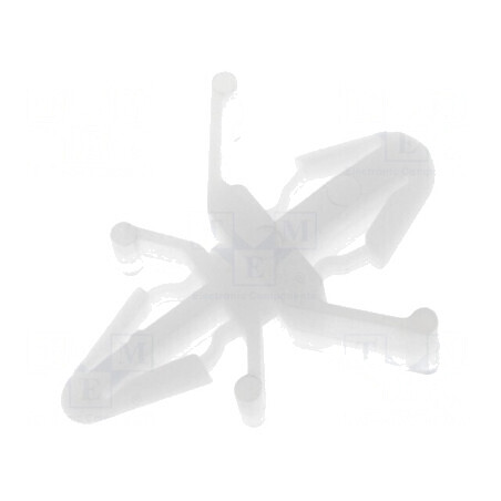 Distanțier PCB poliamidă 3,8mm clichet natural | Electronic-mag.ro | Componente Electronice