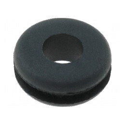 Manșon din gumă neagră Ø 8mm, Ø orificiu 4,5mm | Electronic-mag.ro | Componente Electronice