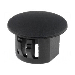 Capac de protecție poliamidă Ø12,7mm H10,6mm negru | Electronic-mag.ro | Componente Electronice