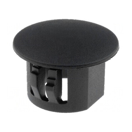 Capac de protecție poliamidă Ø12,7mm H10,6mm negru | Electronic-mag.ro | Componente Electronice