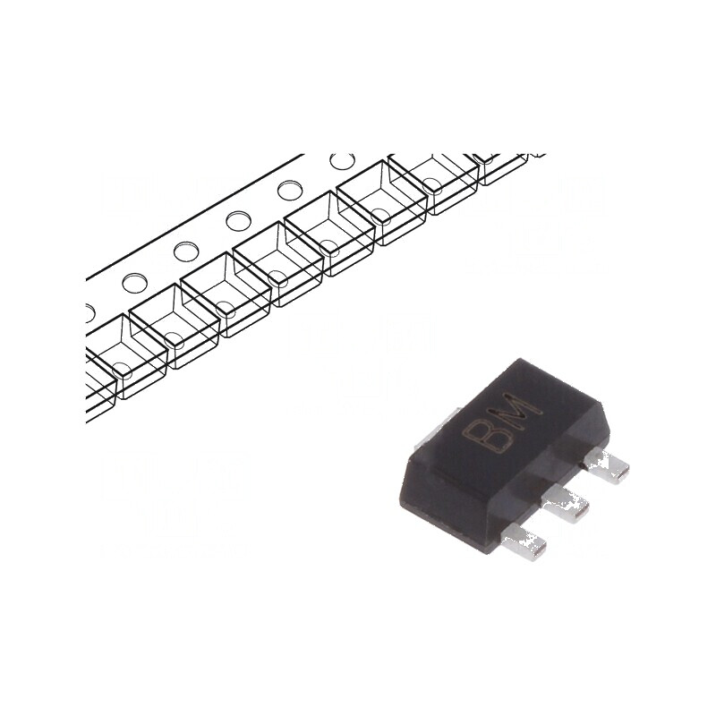 Tranzistor NPN bipolar 60V 1A 1W SOT89 | Electronic-mag.ro | Componente Electronice Tranzistor NPN bipolar 60V 1A 1W SOT89 | Electronic-mag.ro | Componente Electronice