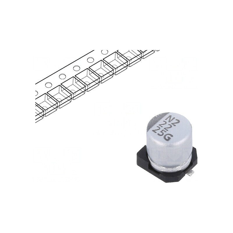 Condensator electrolitic SMD 22uF 25VDC ±20% 2000h | Electronic-mag.ro | Componente Electronice Condensator electrolitic SMD 22uF 25VDC ±20% 2000h | Electronic-mag.ro | Componente Electronice