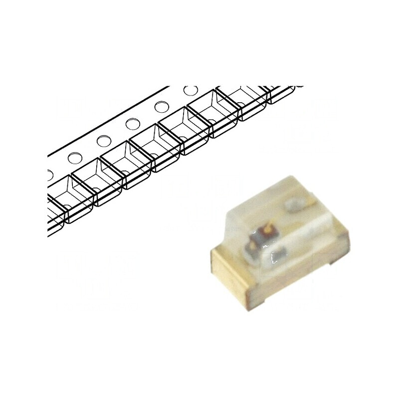 LED SMD 0603 verde 10-40mcd 1,6x0,8x1,1mm 120° 20mA 570nm | Electronic-mag.ro | Componente Electronice