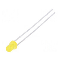 LED 3mm galben 8-15mcd 60° convex | Electronic-mag.ro | Componente Electronice