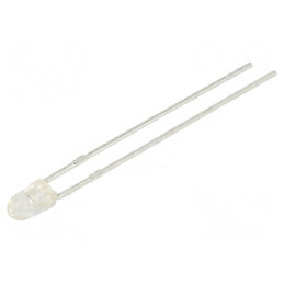 LED 3mm roșie 380-900mcd 34° convex | Electronic-mag.ro | Componente Electronice
