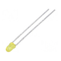 LED 3mm galben 8-30mcd 34° convex | Electronic-mag.ro | Componente Electronice