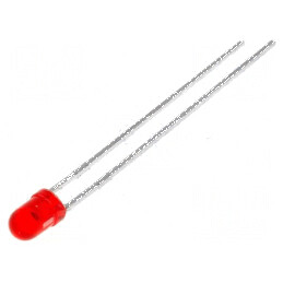 LED 3mm roșie 20-125mcd 50° convex 2 termeni | Electronic-mag.ro | Componente Electronice