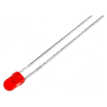 LED 3mm roșie 20-125mcd 50° convex 2 termeni | Electronic-mag.ro | Componente Electronice