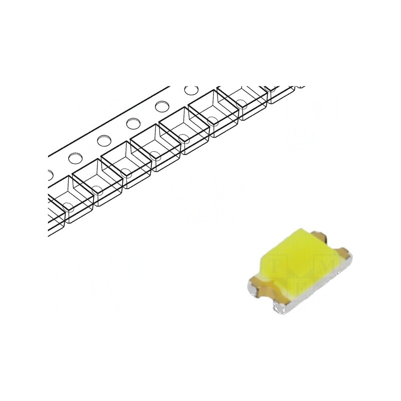 LED SMD 1206 alb 145-450mcd 5000K 140° 20mA 2,6-3,1VDC | Electronic-mag.ro | Componente Electronice