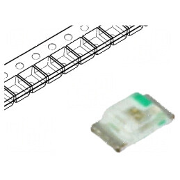 LED SMD 0603 Verde 100-200mcd 1,6x0,8x0,4mm 130° 20mA 95mW | Electronic-mag.ro | Componente Electronice