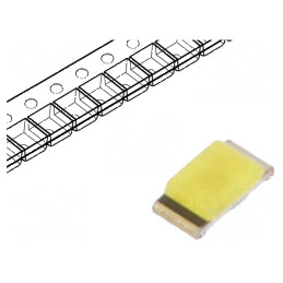 LED SMD 0603 alb rece 35,5-90mcd 130° 5mA cu lentilă galbenă | Electronic-mag.ro | Componente Electronice