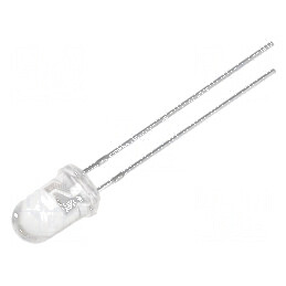 LED 5mm alb rece 7000-15000mcd 30° convex | Electronic-mag.ro | Componente Electronice