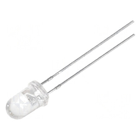 LED 5mm alb rece 7000-15000mcd 30° convex | Electronic-mag.ro | Componente Electronice