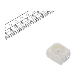 LED SMD PLCC2 galben 0,019-0,0606lm 5,6-22,4mcd 3x3,4x2,1mm | Electronic-mag.ro | Componente Electronice