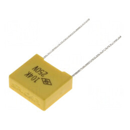 Condensator poliester 220nF 250VDC 10mm ±10% 13x6x12mm | Electronic-mag.ro | Componente Electronice