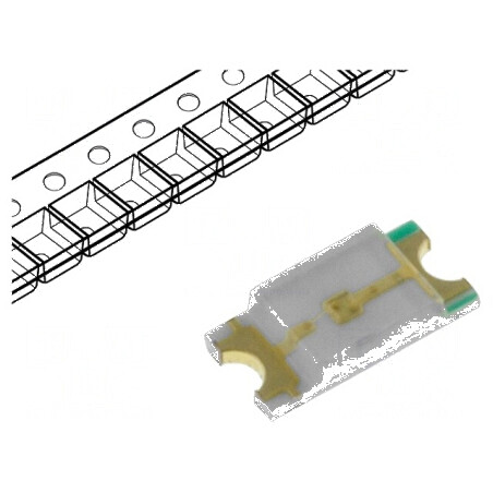 LED SMD 1206 Verde 600-800mcd 3,2x1,6x0,68mm 120° 20mA | Electronic-mag.ro | Componente Electronice