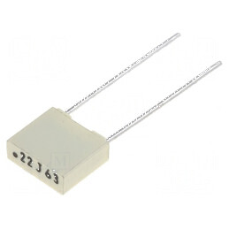 Condensator poliester 220nF 40VAC 63VDC 5mm ±5% -55÷105°C | Electronic-mag.ro | Componente Electronice