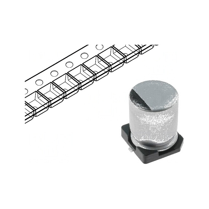 Condensator electrolitic SMD 100uF 25VDC Ø6,3x7,7mm ±20% | Electronic-mag.ro | Componente Electronice Condensator electrolitic SMD 100uF 25VDC Ø6,3x7,7mm ±20% | Electronic-mag.ro | Componente Electronice