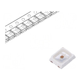 LED SMD 2835 roșie 14-24lm 2,8x3,5x0,8mm 120° 1,8-2,4V | Electronic-mag.ro | Componente Electronice