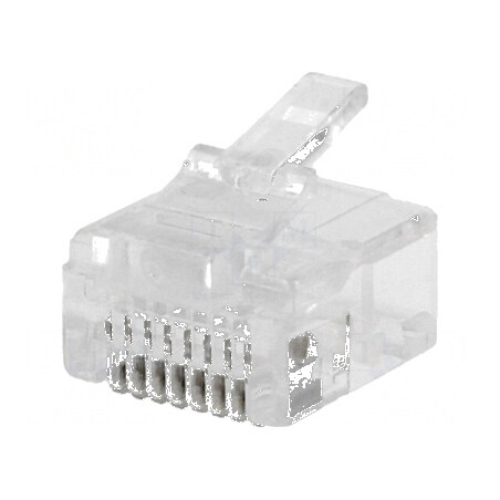 Conector RJ45 8p8c mufă PIN 8 scurte pentru cablu | Electronic-mag.ro | Componente Electronice