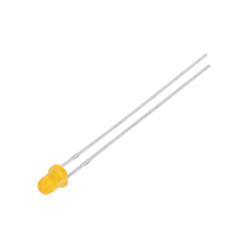 LED 3mm portocalie 270-460mcd 60° convex | Electronic-mag.ro | Componente Electronice