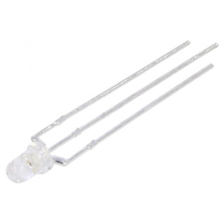 LED 3mm roșie/verde 30° convex nr. term 3 | Electronic-mag.ro | Componente Electronice