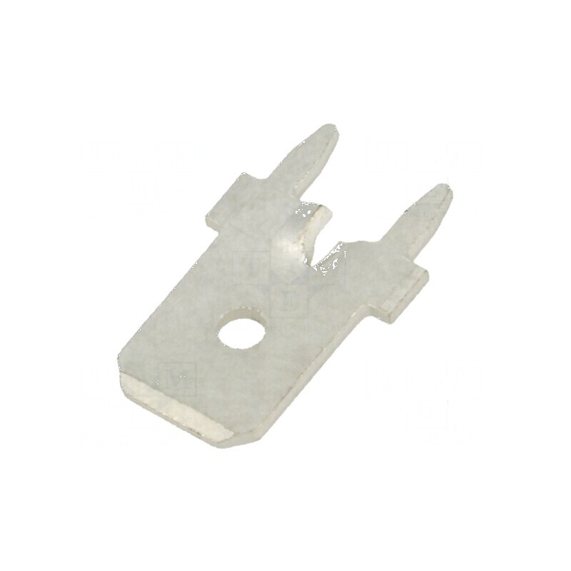Terminal plat 6,35mm 0,8mm tată THT alamă cositorit drept | Electronic-mag.ro | Componente Electronice