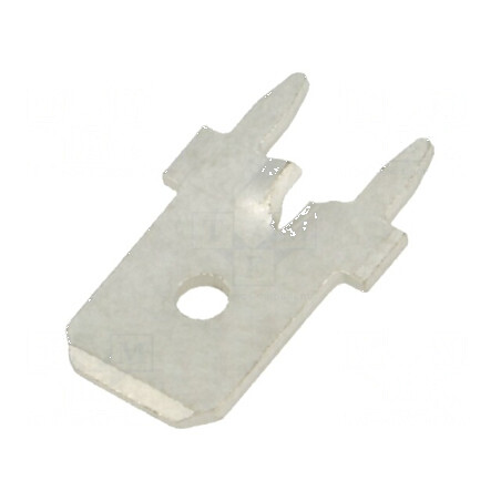 Terminal plat 6,35mm 0,8mm tată THT alamă cositorit drept | Electronic-mag.ro | Componente Electronice