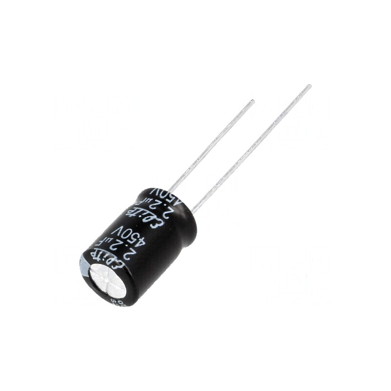 Condensator electrolitic THT 2,2uF 450VDC Ø8x11,5mm ±20% | Electronic-mag.ro | Componente Electronice Condensator electrolitic THT 2,2uF 450VDC Ø8x11,5mm ±20% | Electronic-mag.ro | Componente Electronice