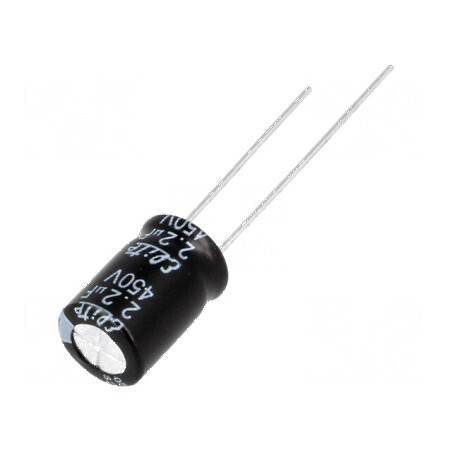 Condensator electrolitic THT 2,2uF 450VDC Ø8x11,5mm ±20% | Electronic-mag.ro | Componente Electronice